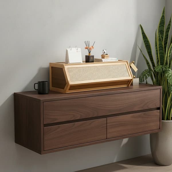 Opbevaringsboks, Stabelbar Bambusdesign, Åndbar Meshdør,MULTI