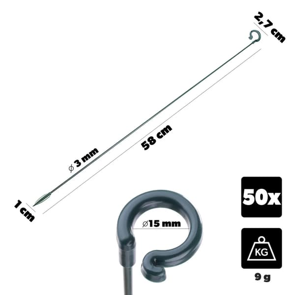 Växtstöd, Hållbart Material, Höjd 58 cm,Ljusgrön