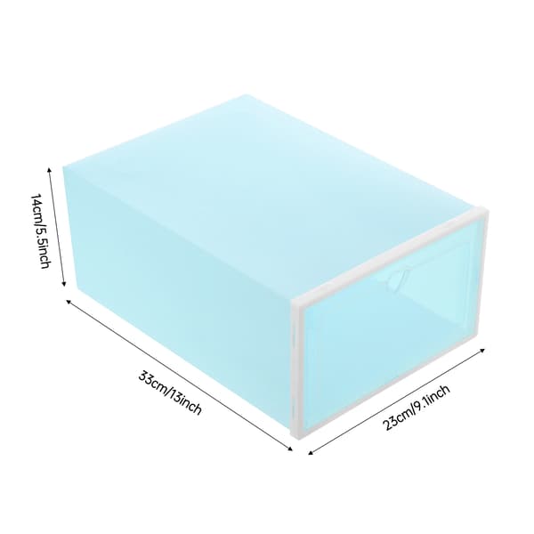 Skoopbevaringskasser, Stabelbart Design, Foldbar Struktur,Blå