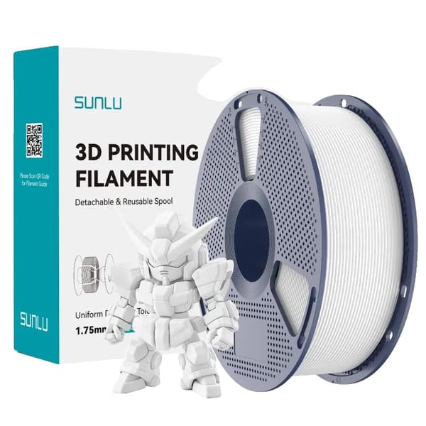 3D-printer filament, PLA Plus, egnet til FDM-printere,Hvid