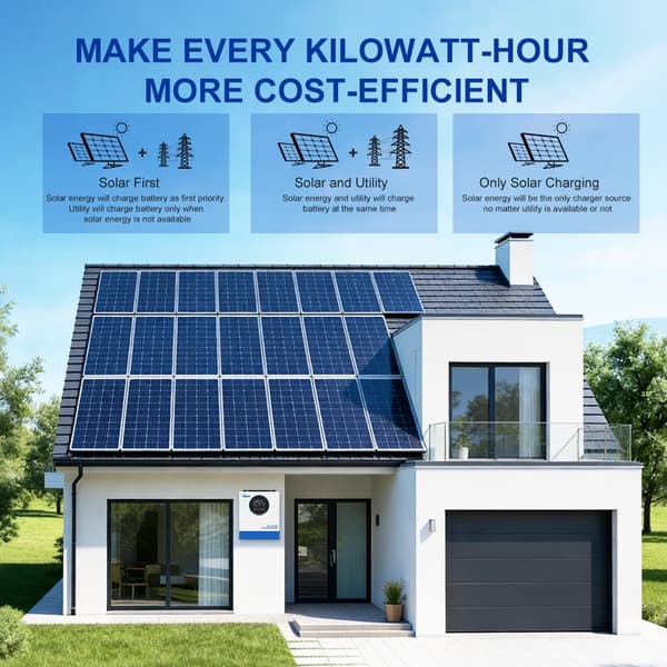 Inverter, Parallel Konfiguration, Ren Sinuskurve Udgange,P6500W 48V