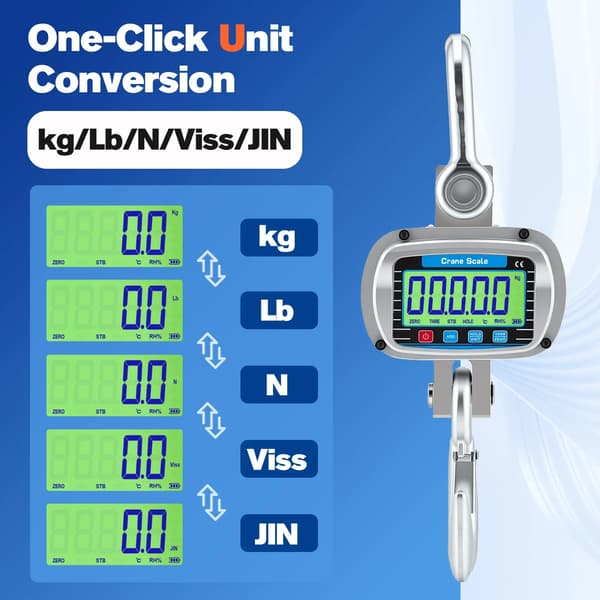 Kranvåg, LCD-display, hög lastkapacitet,5T