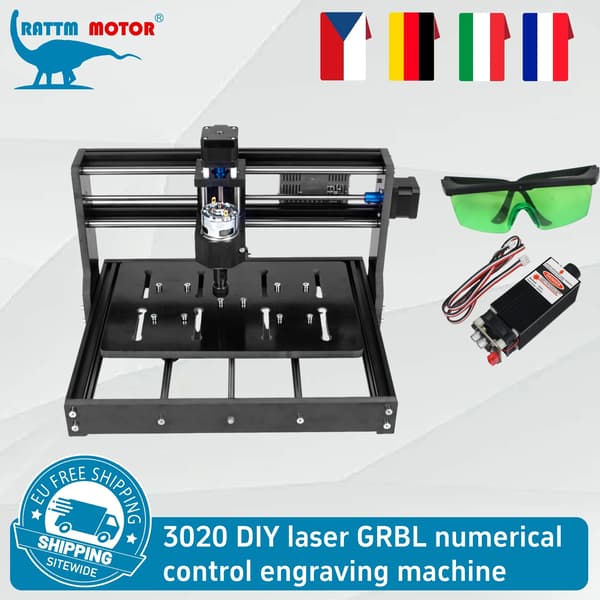 Graveringsmaskine, Desktop CNC Router, GRBL Controller,TILFØJ 2.5w Laser