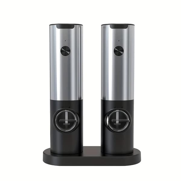 Salt- og Peberkværn, Automatisk Kværn, USB Genopladelig,sort