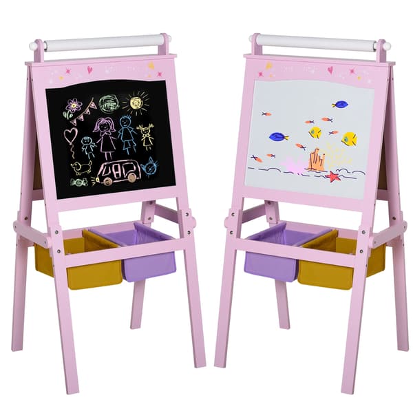 Målarställ, Dubbelsidig Design, Hållbar Konstruktion, Rosa