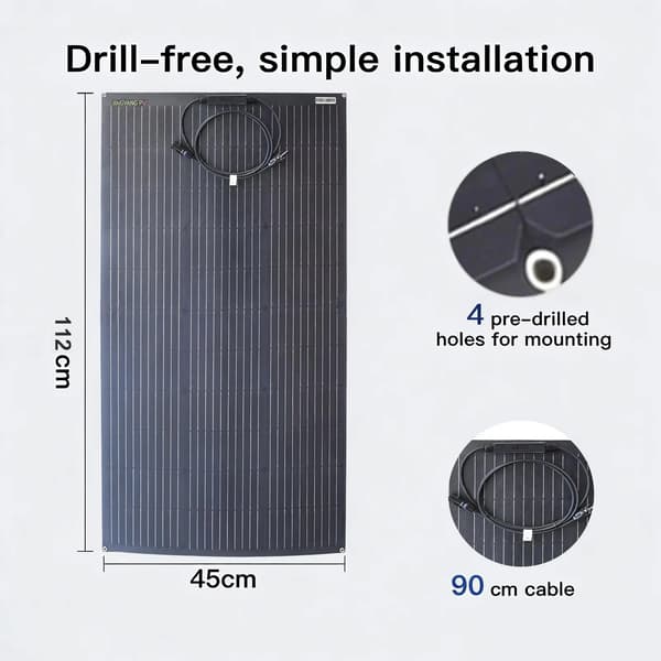 Solpanel, Hög Effektivitet, Lätt Design,1st 100w panel