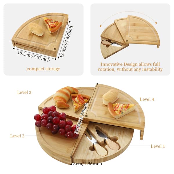 Serveringsbricka, Cirkulär Design, Lätt att Rengöra Funktion,1PCS
