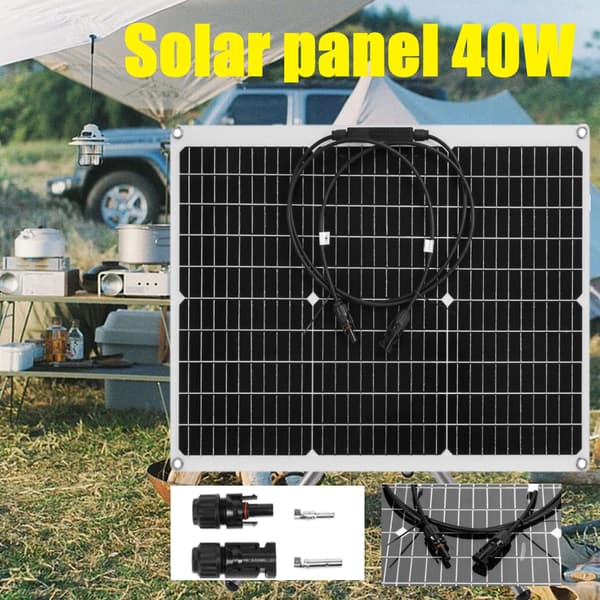 Solpanel, Hög Effektivitet, Flexibel Design,1PC 40W panel