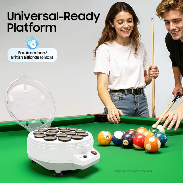 Poolbollsrengörare, 180W Motor, Bordsdesign,Vit