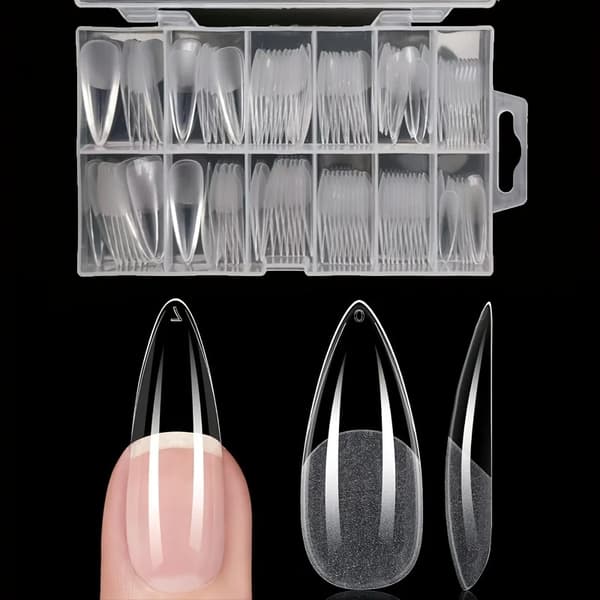 Falske Negle, 120 Stykker, Fransk Design,120 dolicone