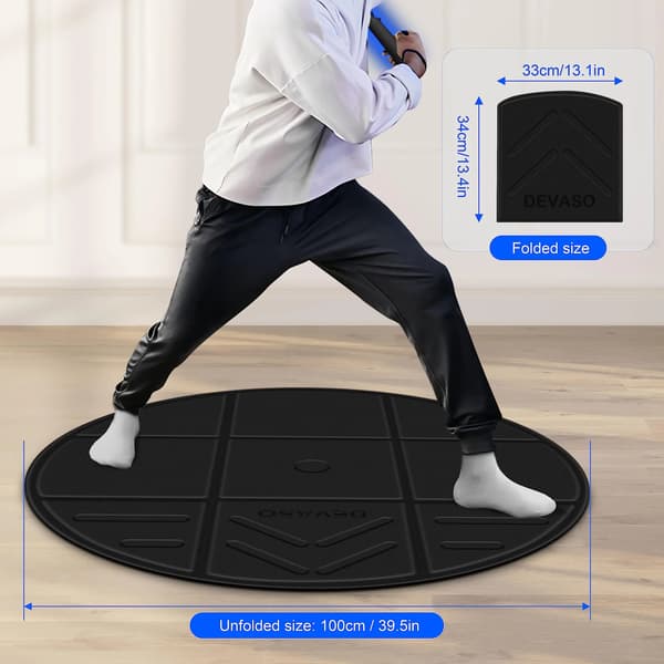 VR Mat, Skridsikker Overflade, Sammenfoldeligt Design,sort