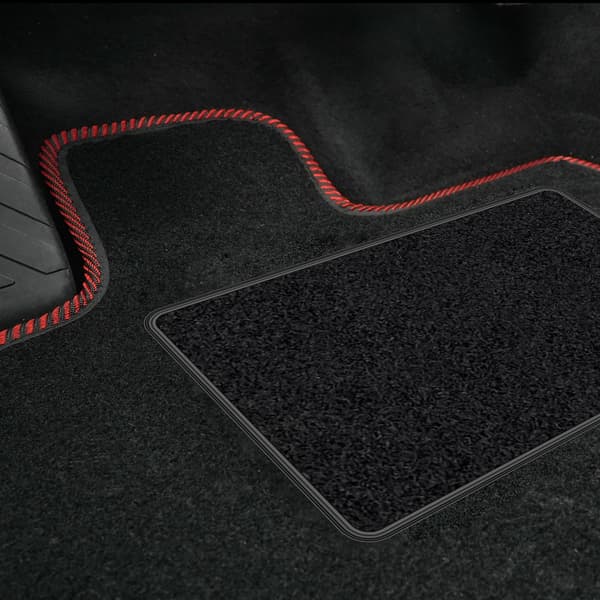 Gulvmåtter, Holdbart Syntetisk Fiber, Skræddersyet til Ford Transit Connect,sort