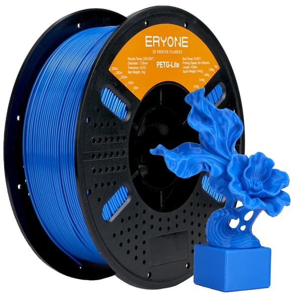 3D-printer filament, 1,75 mm diameter, holdbar og fleksibel,Blå-4kg