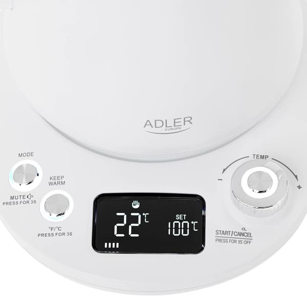 Elkedel, Justerbar Temperatur, Rustfrit Stål Design,EU