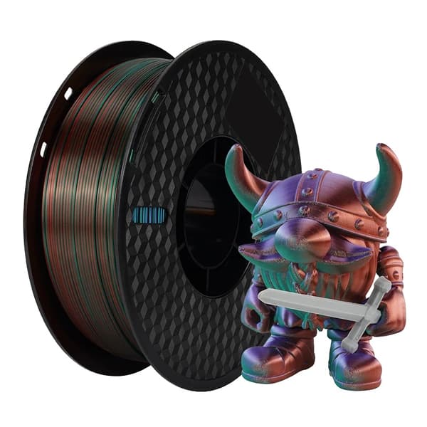 3D-printer filament, miljøvenlig PLA, multicolor gradient,Grøn Lilla Kobber