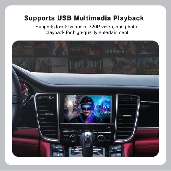 Trådløs CarPlay Auto Modul, Multifunktionalitet, Nem Installation,PCM3.1