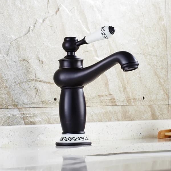 Vaskeskuffe, Antik Europæisk Stil, Høj Flow Rate,Messing, sort