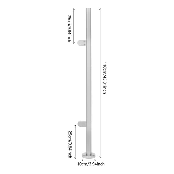 Gelænderpost, Rustfrit Stål Konstruktion, Moderne Design,Hjørnepost