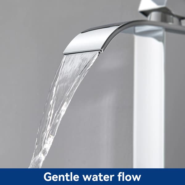 Basinblandare, Vattenfall Design, Polerad Krom Finish,Krom, G3/8