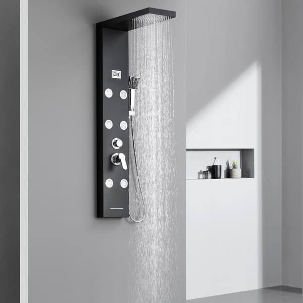 Bruserpanel, 4-funktions hydromassage, nem installation,sort