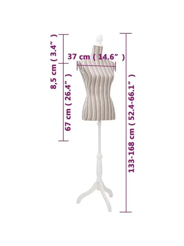 Mannequin, Justerbar Højde, Holdbart Materiale,Gris