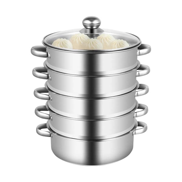 Multifunktionel damper, 5-lags design, stor kapacitet,Sølv