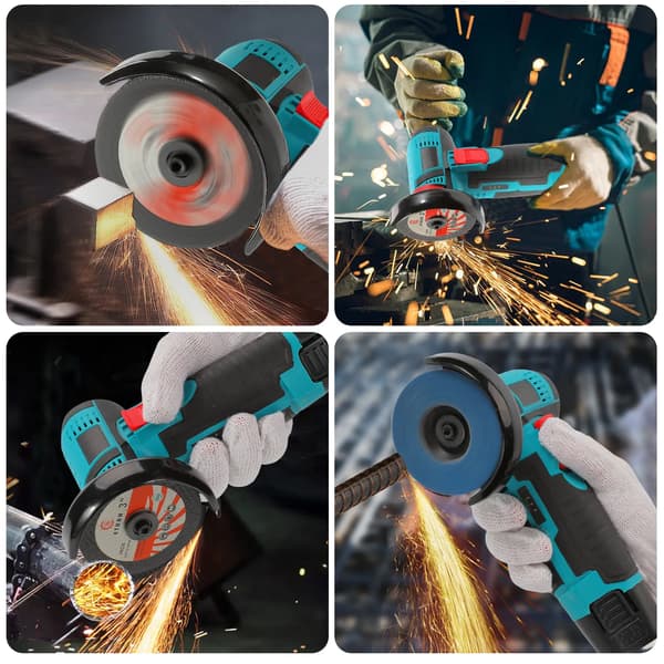 Vinkelslip, Högvarvsmotor, Dubbelt Batterisystem,2 * Batterier