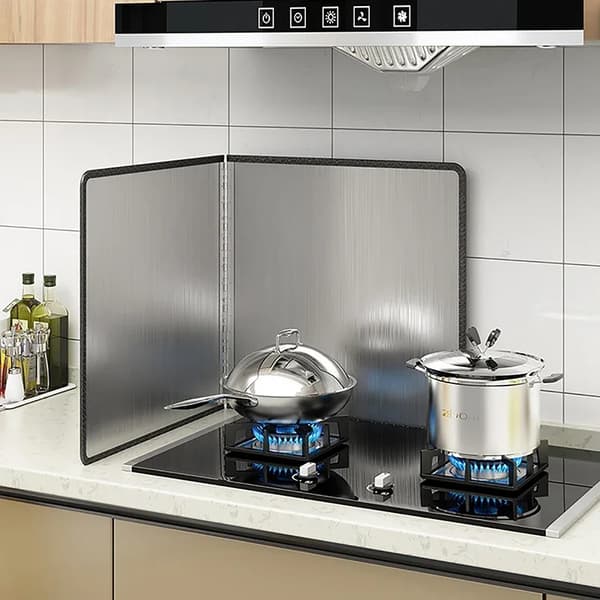 Oljesprutskydd, Rostfritt Stål, Fällbar Design,en storlek