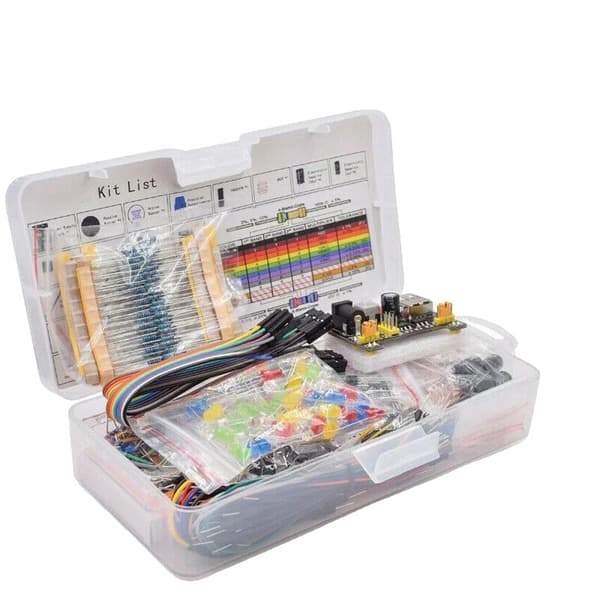 Elektronikkomponentkit, lödfri kopplingsdäck, olika komponenter,830st Kit