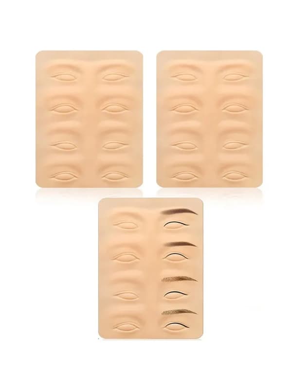 Tatueringsövningshud, Idealisk för ögonbryns- och eyelinertekniker, Hållbart silikonmaterial,1st