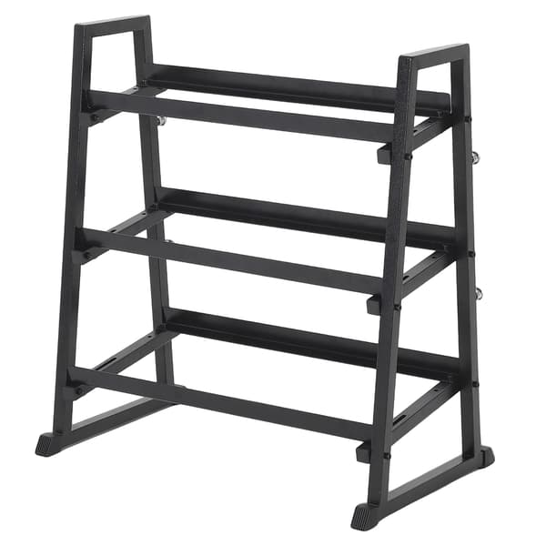 Dumbbell Rack, Justerbar, Kraftig Design,sort