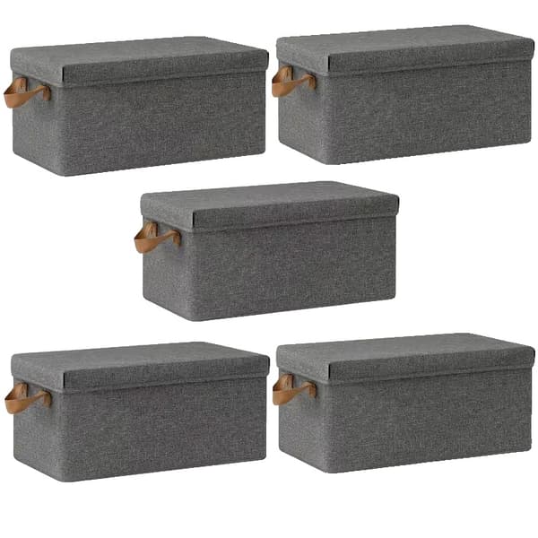 Förvaringskorgar, Hållbart Tyg, Fällbar Design,5st, L