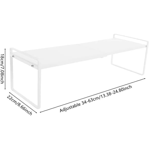 Köksregalsystem, Utbyggbar Design, Hållbar Konstruktion,VIT, 1-nivå