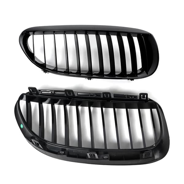 Framgrill, ABS-material, precis passform,Glansig svart