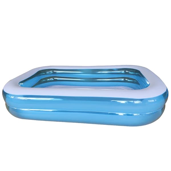 Uppblåsbar Swimmingpool, Hållbart PVC-material, Rymlig Design,2.6M