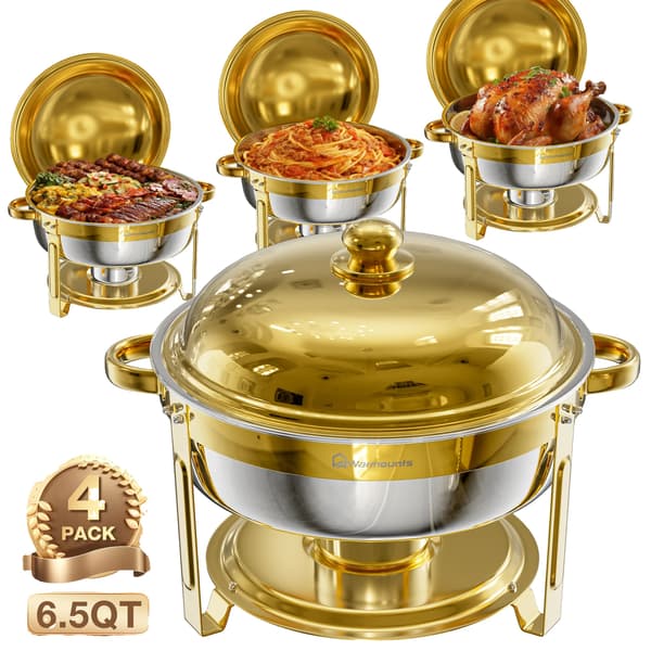 Chafing Dish, Elegant Design, Generøs Kapacitet,4Pakke