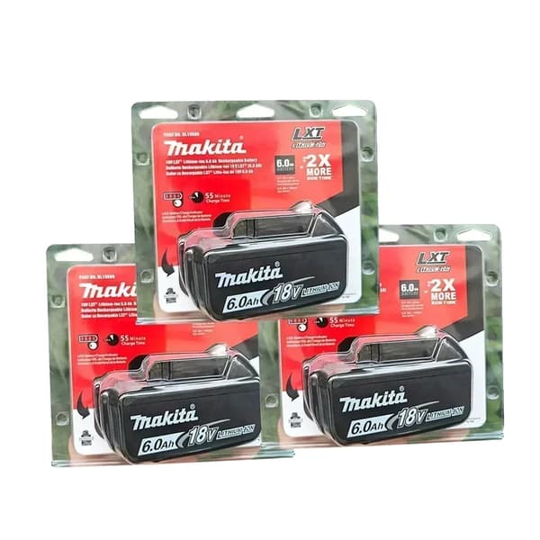 Litiumjonbatteri, 6000mAh kapacitet, LED-indikator, 3 PCS 6.0Ah-DKMT
