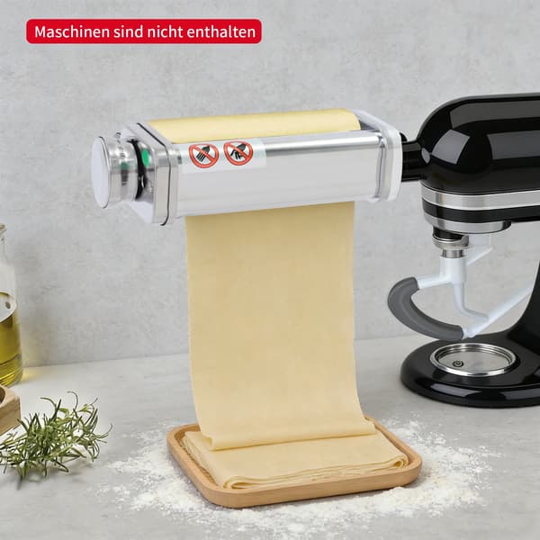Pastaskärare, Rostfritt Stål, 14 cm Rullerlängd, Tjockleksjustering 0,3-2,3 mm, Modern Rektangulär Design, Ingen Montering Krävs