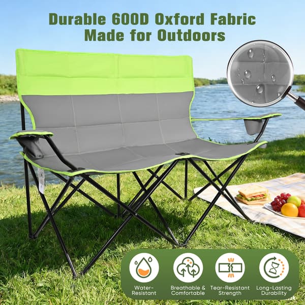 Campingstol, Hög Ryggstöd, Bärbar Fällbar Design,grön