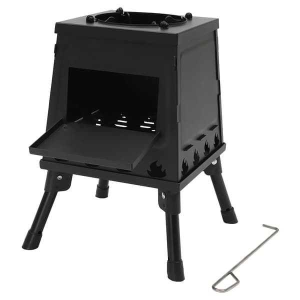 Utomhus Campingkök, Bärbar Design, Effektiv Matlagning,svart