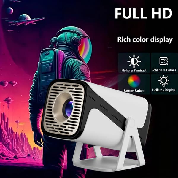 Projektor, 4K Videoafkodning, WiFi og Bluetooth-forbindelse,hvid sort Z320 EU