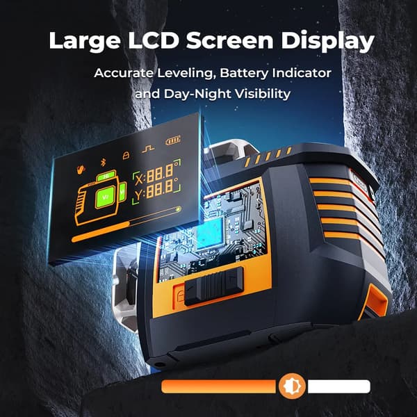 Lasernivå, Gesterkontroll, 3 × 360° Grön Laser,CM-S05