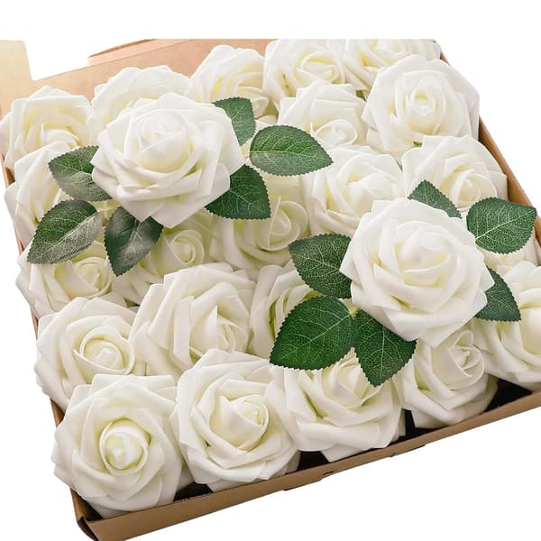 Kunstige Blomster, Alsidige til Begivenheder, Indbygget Belysning,HVID