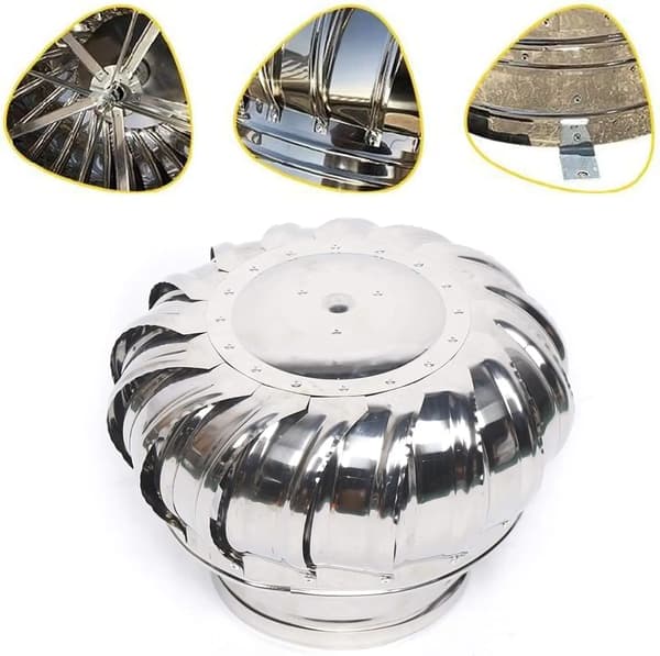 Takfläkt, Vinddriven Ventilation, Industriell Användning,Silver