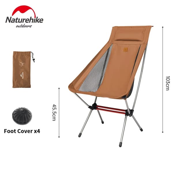Campingstol, Ultralätt, Bärbar Fällbar Design,L02 Gul