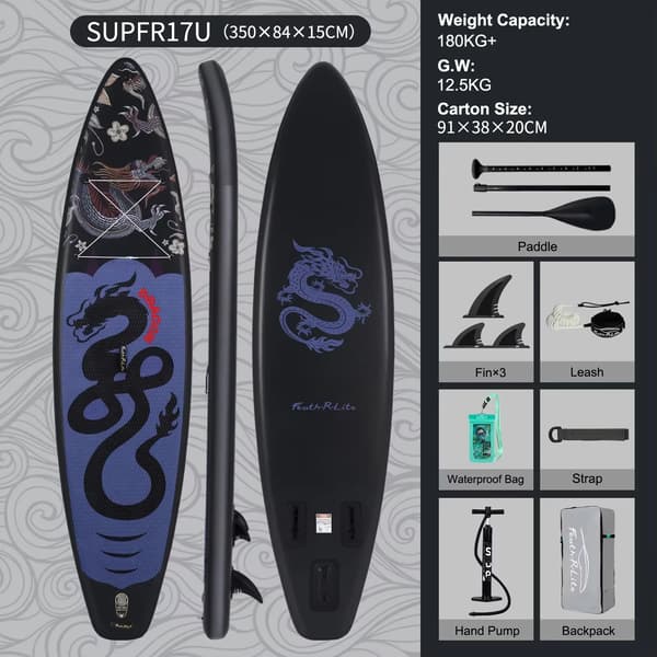 Stand Up Paddle Board, Hållbar Konstruktion, Halkfri Yta,SUPFR17U
