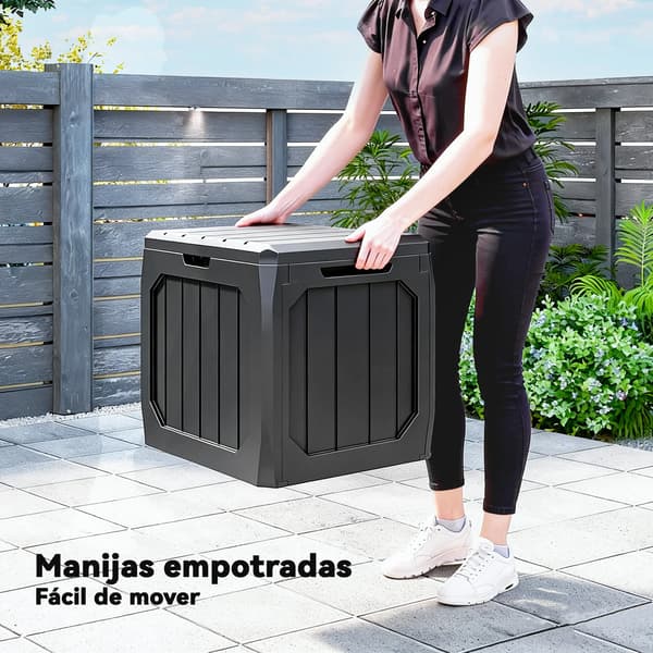 Udendørs trunk, vejrbestandig, pladsbesparende design,Sort