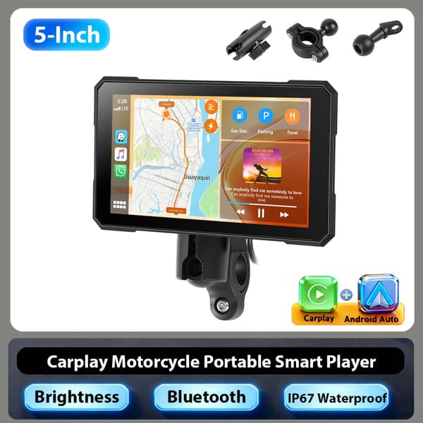 Bilmonitor, Trådlös CarPlay, Android Auto,5 Tum CarPlay