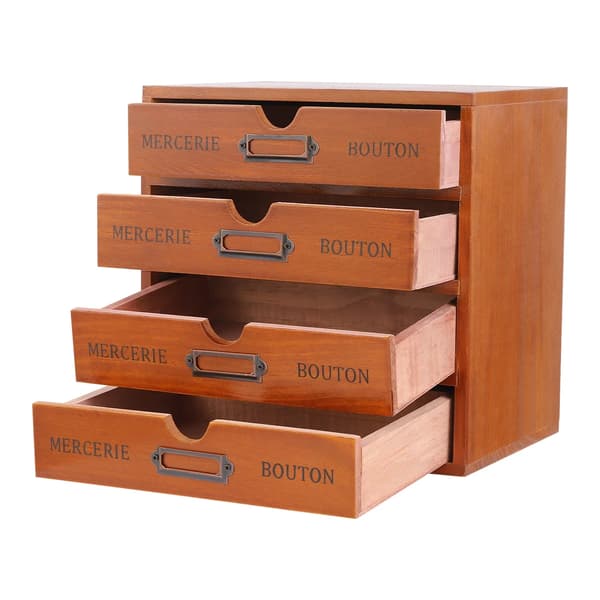 Skuffeorganisator, 16 Rum, Robust Trædesign,Brun
