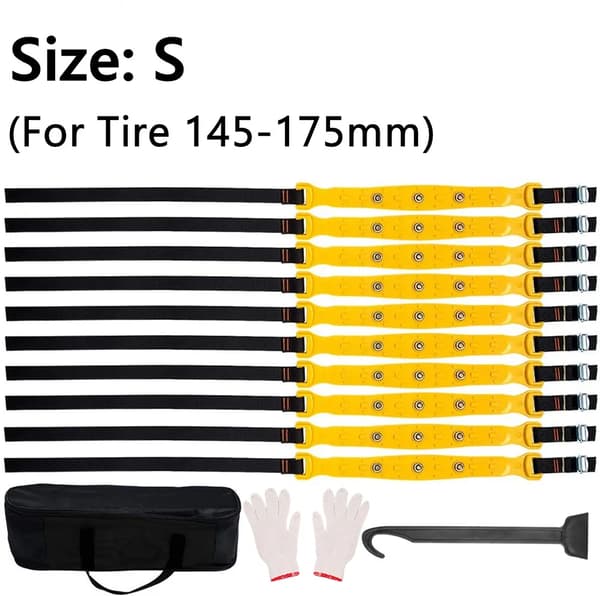 Sne kæder, Antiskrid design, Holdbart materiale,10PCS S